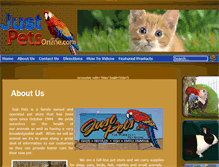 Tablet Screenshot of justpetsonline.com